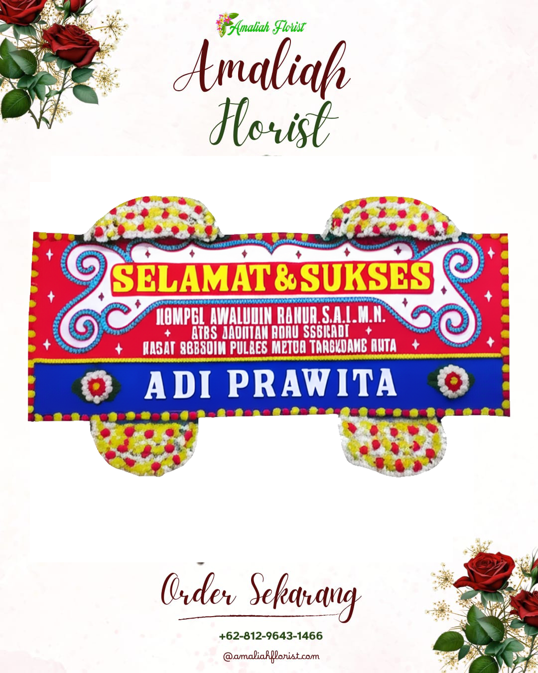 Papan Bunga Ucapan Selamat Kroya